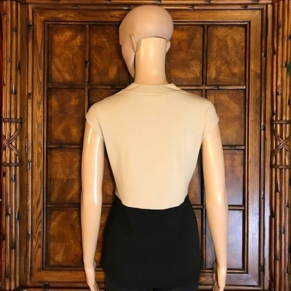 Kasper Colorblock Drape Front Sleeveless Top - Picture 2 of 10